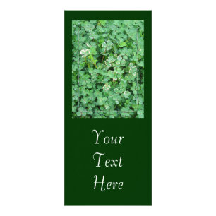 Publicitaria Tarjeta para rack de Personalizable verde y blanco