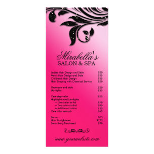 Publicitaria Tarjeta para rack de salón Hojalata de hojas de c