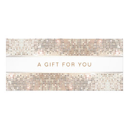 Publicitaria Tarjeta para rack de secuencia plateada del salón 