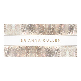 Publicitaria Tarjeta para rack de secuencia plateada del salón 