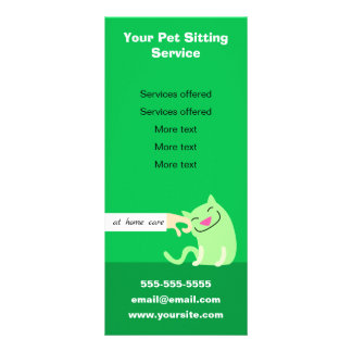 Publicitaria Tarjeta para rack del mascota del sitio con gato