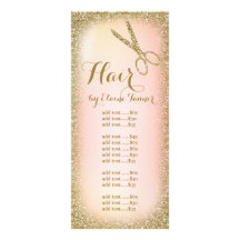 Tarjeta para rack Gold Purpurina Hair Salon