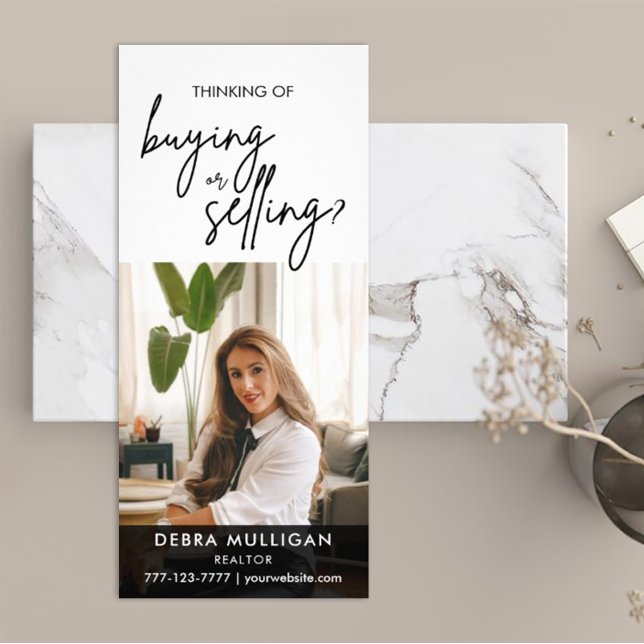 Publicitaria Tarjeta para rack inmobiliario moderno personaliza (Luxury realtors rack card.)