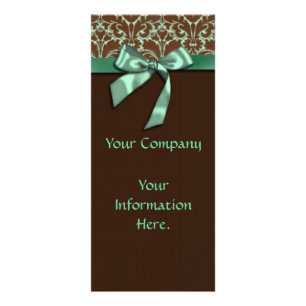 Publicitaria Tarjeta para rack marrón y verde