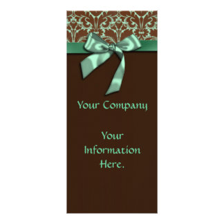 Publicitaria Tarjeta para rack marrón y verde