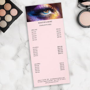 Publicitaria Tarjeta para rack moderna, Makeup Photo Salon Pric