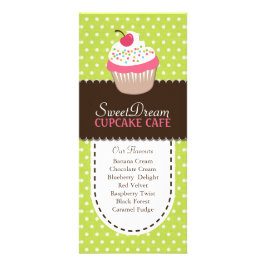 Publicitaria Tarjeta para rack para pasteles caprichosos y dive