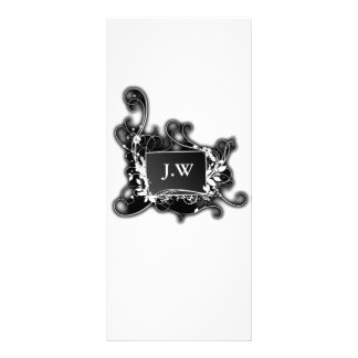 Publicitaria Tarjeta para rack Servicios en blanco y negro de m