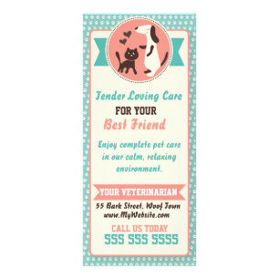 Publicitaria Tarjeta veterinaria del estante - Personalizable