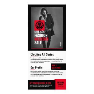 Publicitaria Venta de moda - Tarjeta para rack rojo