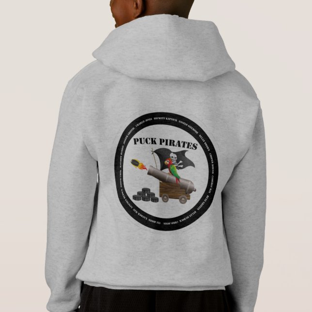 puck piratas niños hoodie (Reverso)