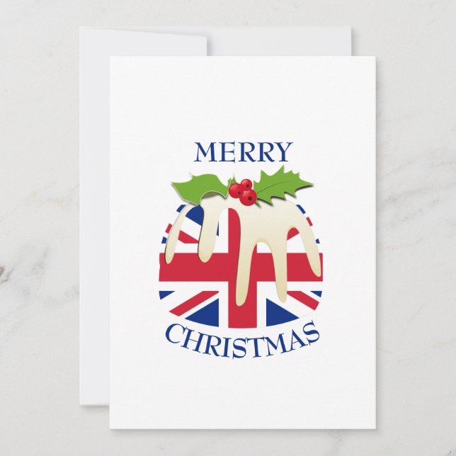 Pudding festivo con | UNION JACK | Navidad (Anverso)