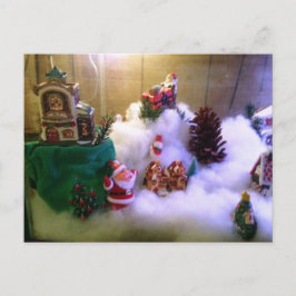 Pueblo de Navidad con Nieve ~ Tarjeta Postal
