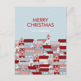 Pueblo de Navidad Tarjeta Postal de Vacaciones