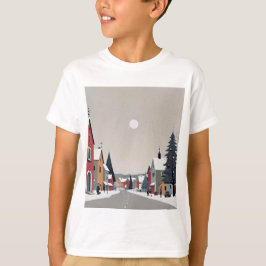 Pueblo de nieve, Navidades - camiseta de KId