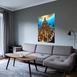 Pueblo de pan de jengibre bajo el mar | Arte IA