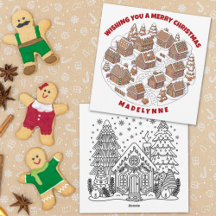 Pueblo de Pan de Jengibre de Navidad con Página pa