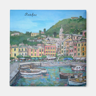 Pueblo de playa de Portofino - imán