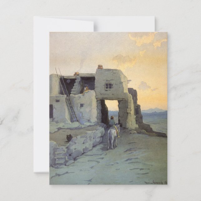 Pueblo de Walpi por Marion Kavagh Wachtel (Anverso)