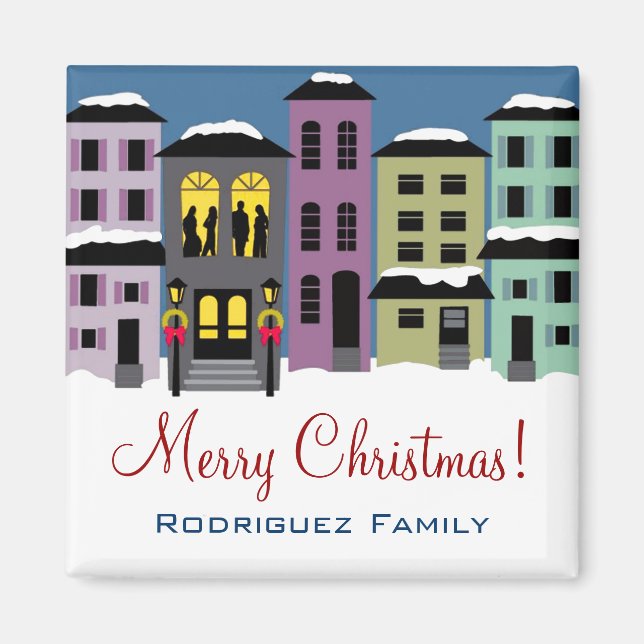 Pueblo Navideño ~ Imán (Frente)