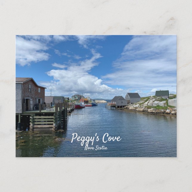Pueblo Pesquero de Peggys Cove Tarjeta Postal (Anverso)