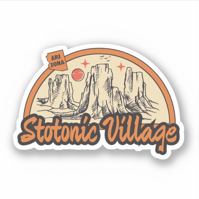 Pueblo Stotonic, Arizona Pegatina (Anverso)