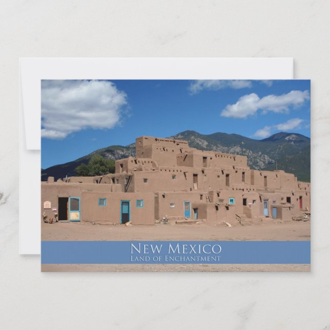 Pueblo Taos, Nuevo México (Anverso)