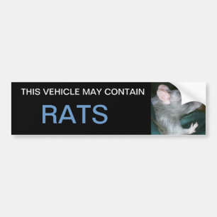 puede contener pegatinas de parachoques de ratas