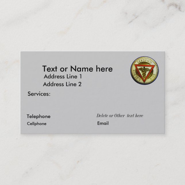 PUEDE la plantilla de la tarjeta de visita (Anverso)
