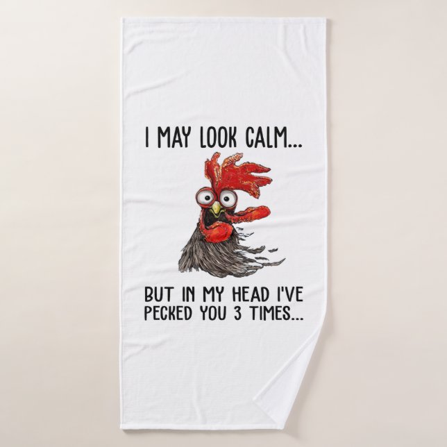 Puede que parezca tranquilo pero en mi cabeza te h (Toalla de baño)