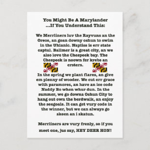 Puede ser una postal de Marylander