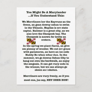 Puede ser una postal de Marylander