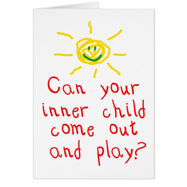 ¿Pueden su niño interno salir y el juego? (Frente)