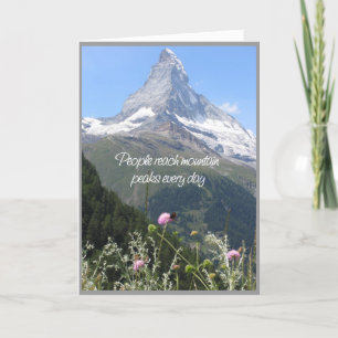 Puedes escalar tu montaña - tarjeta de aliento