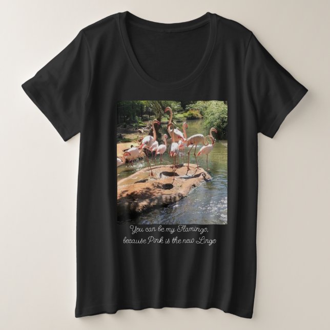 Puedes ser mi Flamingo, ... Black de las mujeres (Anverso del diseño)