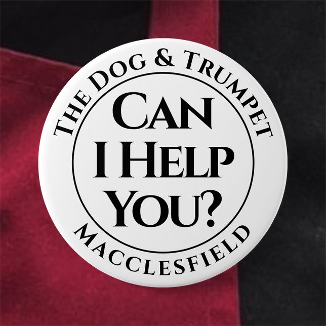 ¿Puedo Ayudarte? Botón de insignia (Subido por el creador)