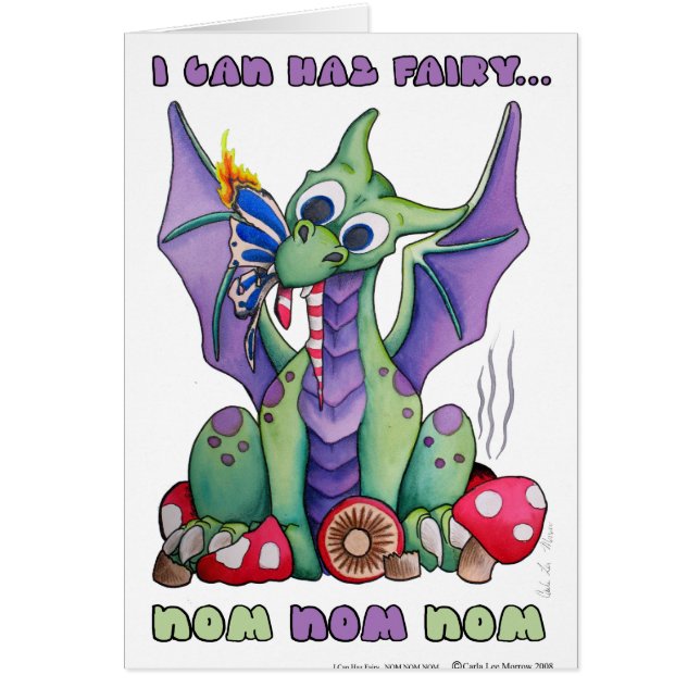 Puedo dragón lindo del bebé de la hada NOM NOM NOM (Frente)