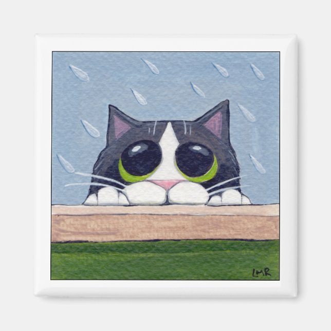 ¿Puedo Entrar? - imán de gato (Frente)