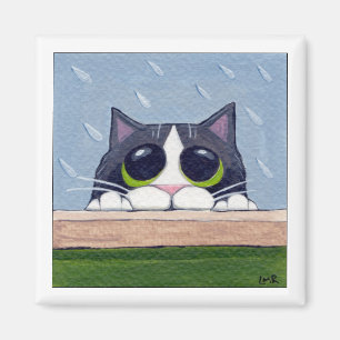 ¿Puedo entrar? - Imán del gato