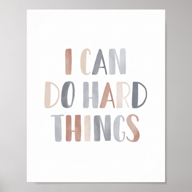 Puedo hacer cosas difíciles Decoración de habitaci (Frente)