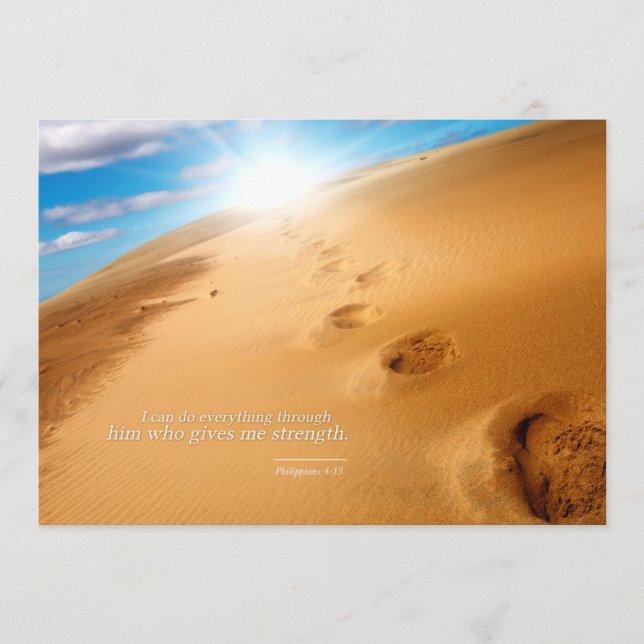 Puedo hacer todo a través de Him Postcard Inspirat (Anverso)