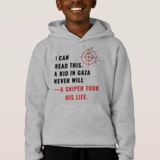 "Puedo Leer Esto. Un niño en Gaza nunca lo hará" H