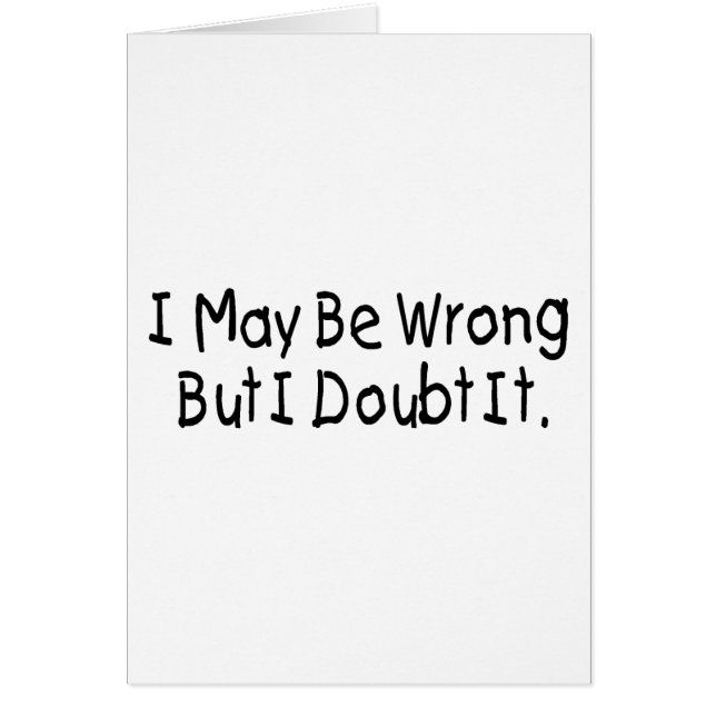 Puedo ser incorrecto pero lo dudo (Frente)