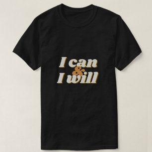 Puedo y yo imprimiremos camisetas de hombres negro