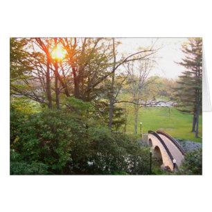 Puente arco iris atardecer en el Grove City Colleg