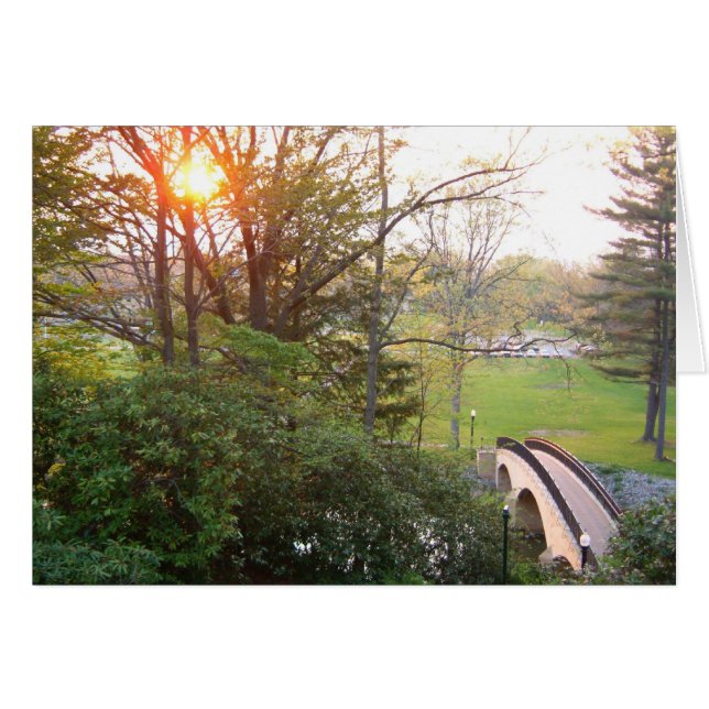 Puente arco iris atardecer en el Grove City Colleg (Anverso (Horizontal))