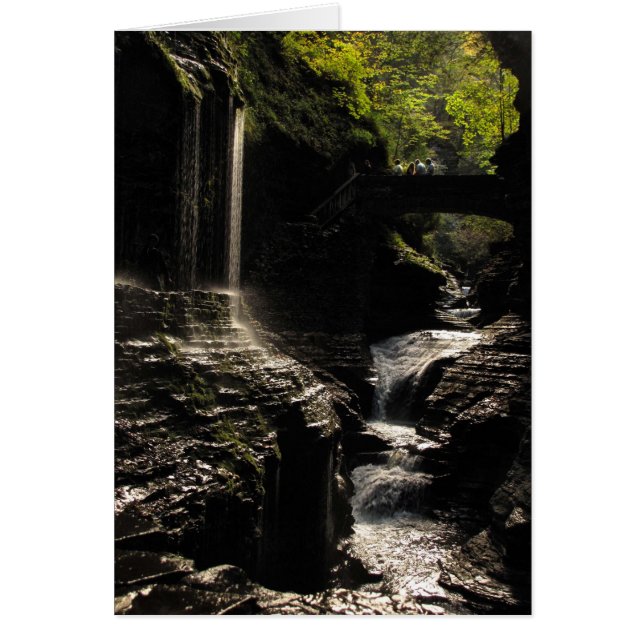 Puente arcoiris de la tarjeta Watkins Glen Blank (Frente)