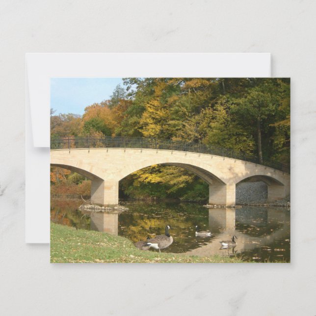 Puente arcoiris en otoño en el Grove City College (Anverso)