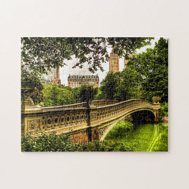 Puente Bow, Central Park, rompecabezas de NYC (Horizontal)