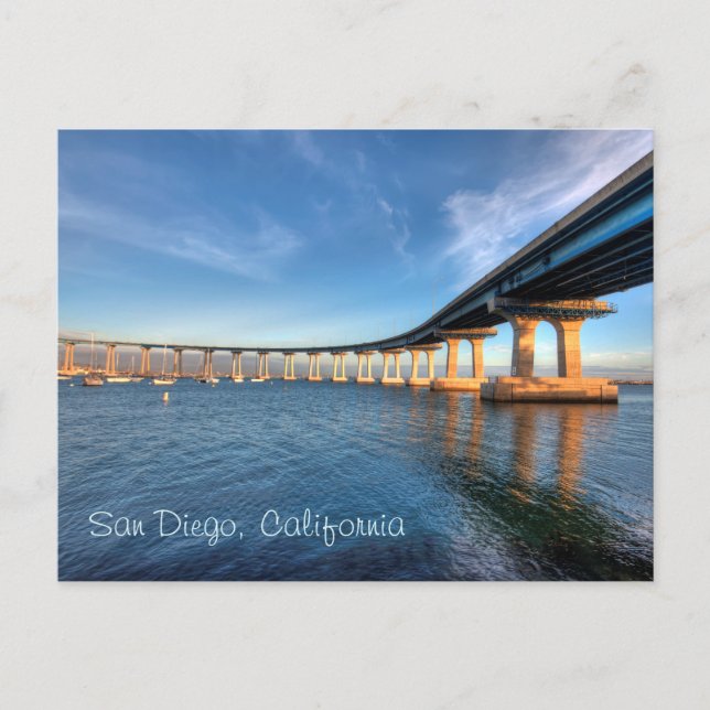 Puente Coronado en la postal de San Diego (Anverso)